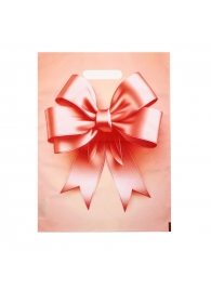 Пакет с принтом в виде банта с вырубной ручкой (30х40 см) - Сима-Ленд - купить с доставкой в Батайске