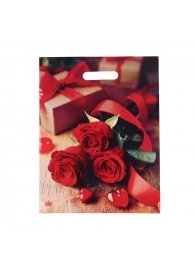 Пакет с принтом в виде роз (31х40 см) - Сима-Ленд - купить с доставкой в Батайске