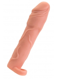 Телесная удлиняющая насадка с подхватом - 19 см. - ToyFa - в Батайске купить с доставкой