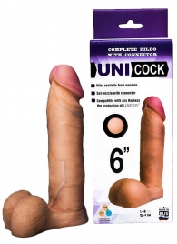 Насадка для страпона фаллической формы UNICOCK 6  - 18 см. - LOVETOY (А-Полимер) - купить с доставкой в Батайске
