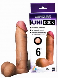 Насадка для страпона фаллической формы UNICOCK 6  - 18 см. - LOVETOY (А-Полимер) - купить с доставкой в Батайске