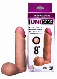 Фаллическая насадка для страпона UNICOCK 8  - 20 см. - LOVETOY (А-Полимер) - купить с доставкой в Батайске