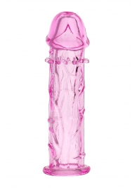 Розовая насадка фаллической формы - 12,5 см. - A-toys - в Батайске купить с доставкой