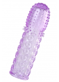 Фиолетовая рельефная насадка на пенис - 13,5 см. - A-toys - в Батайске купить с доставкой