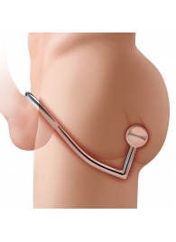 Кольцо на пенис с анальным стимулятором Stainless Steel Anal Hook   Cock Ring - BlueLine - в Батайске купить с доставкой