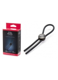 Тёмно-серое эрекционное кольцо с зажимом Again and Again Adjustable Cock Ring - Fifty Shades of Grey - в Батайске купить с доставкой
