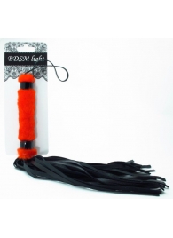 Нежная плеть с красным мехом BDSM Light - 43 см. - БДСМ Арсенал - купить с доставкой в Батайске