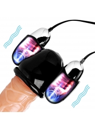 Черная стимулирующая насадка для головки полового члена Multi Speed Vibrating Penis Head Teaser - XR Brands - в Батайске купить с доставкой