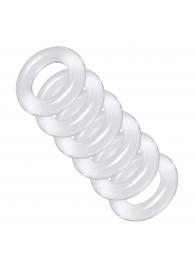 Комплект из 6 прозрачных эрекционных колец Ring Master Custom Ball Stretcher Kit - XR Brands - в Батайске купить с доставкой