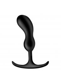 Черный массажер простаты с утяжелителями Premium Silicone Weighted Prostate Plug Medium - 16,3 см. - XR Brands - в Батайске купить с доставкой