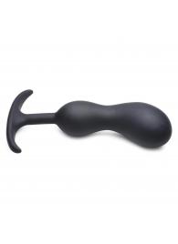 Черный массажер простаты с утяжелителями Premium Silicone Weighted Prostate Plug Large - 18,8 см. - XR Brands - в Батайске купить с доставкой