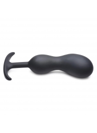 Черный массажер простаты с утяжелителями Premium Silicone Weighted Prostate Plug XL - 20,8 см. - XR Brands - в Батайске купить с доставкой