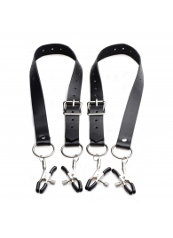 Ремни с зажимами для половых губ Spread Labia Spreader Straps with Clamps - XR Brands - купить с доставкой в Батайске