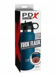 Смуглый мастурбатор-вагина в синей колбе F*ck Flask - Pipedream - в Батайске купить с доставкой