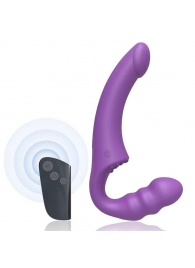 Фиолетовый безремневой страпон Straples Strap-On Dildo - Erokay - купить с доставкой в Батайске