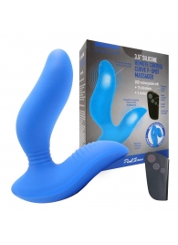 Синий вибромассажер простаты 3,5’’ Remote Control Curve P-spot Massager - 12 см. - Erokay - в Батайске купить с доставкой