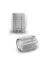 Прозрачная насадка с шипами STAY HARD COCK SLEEVE 01 CLEAR - Blush Novelties - в Батайске купить с доставкой