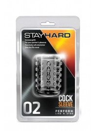 Прозрачная насадка на пенис с шишечками STAY HARD COCK SLEEVE 02 CLEAR - Blush Novelties - в Батайске купить с доставкой
