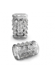 Прозрачная насадка с капельками STAY HARD COCK SLEEVE 05 CLEAR - Blush Novelties - в Батайске купить с доставкой
