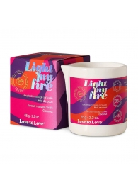 Массажная свеча Light My Fire Coconut с ароматом кокоса - 65 гр. - Love to Love - купить с доставкой в Батайске