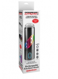 Перезаряжаемый мастурбатор-ротик Extreme Toyz Rechargeable Roto-Bator Mouth - Pipedream - в Батайске купить с доставкой