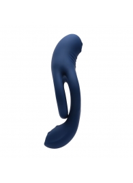 Синее эрекционное виброкольцо с двойным подхватом мошонки Ring Around The Rosy - Zero Tolerance - в Батайске купить с доставкой