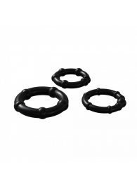 Набор из 3 черных эрекционных колец Babooom Ring Set - Adrien Lastic - в Батайске купить с доставкой