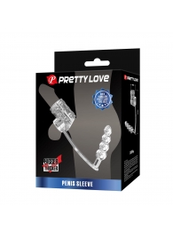 Прозрачная насадка на пенис и мошонку с анальным стимулятором Rilley - Baile - в Батайске купить с доставкой