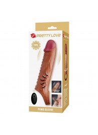 Коричневая вибронасадка с подхватом мошонки и пультом ДУ - Baile - в Батайске купить с доставкой