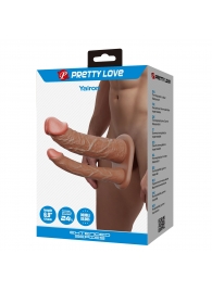 Реалистичная полая насадка на член для двойного проникновения Yairon - 17,5 см. - Baile - купить с доставкой в Батайске