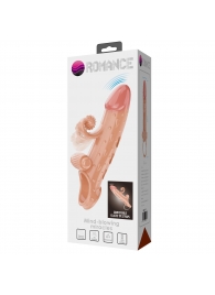 Телесная вибронасадка на пенис с подхватом мошонки - 20 см. - Baile - в Батайске купить с доставкой