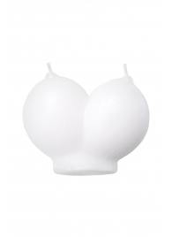 Белая сувенирная свеча «Сиськи» - Pecado - купить с доставкой в Батайске