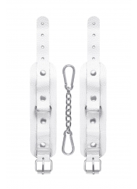 Белые узкие наручники-браслеты со скруглёнными углами - Pecado - купить с доставкой в Батайске