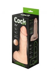 Телесный фаллоудлинитель с мошонкой Cock Next - 19 см. - LOVETOY (А-Полимер) - в Батайске купить с доставкой