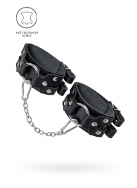 Черные кожаные оковы с двумя ремешками - Pecado - купить с доставкой в Батайске