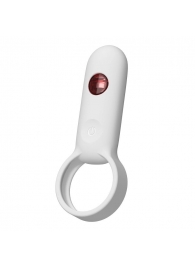 Белое эрекционное виброкольцо с пультом ДУ - Youvic - в Батайске купить с доставкой