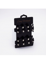 Черные кожаные оковы из звеньев - Crazy Handmade - купить с доставкой в Батайске