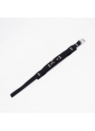 Черный ошейник из высококачественной натуральной кожи - Crazy Handmade - купить с доставкой в Батайске