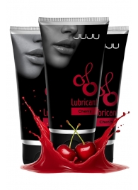Набор из 3 съедобных лубрикантов JUJU со вкусом вишни - JuJu - купить с доставкой в Батайске