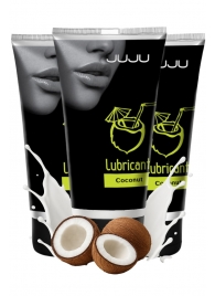 Набор из 3 съедобных лубрикантов JUJU со вкусом кокоса - JuJu - купить с доставкой в Батайске