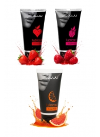 Набор из 3 съедобных лубрикантов JUJU (клубника, малина, грейпфрут) - JuJu - купить с доставкой в Батайске