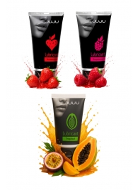 Набор из 3 съедобных лубрикантов JUJU (клубника, малина, тропические фрукты) - JuJu - купить с доставкой в Батайске
