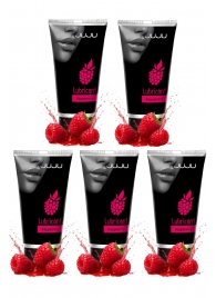 Набор из 5 съедобных лубрикантов JUJU со вкусом малины - JuJu - купить с доставкой в Батайске