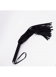 Черный кожаный флоггер - 45 см. - Crazy Handmade - купить с доставкой в Батайске