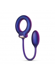 Фиолетовое эрекционное виброкольцо с анальным шариком Eclipse - ONE DC B.V. - в Батайске купить с доставкой