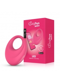 Розовое интерактивное эрекционное виброкольцо Leo - Easy toys - в Батайске купить с доставкой