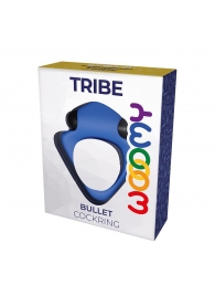 Синее эрекционное кольцо Wooomy Tribeс с вибрацией - Adrien Lastic - в Батайске купить с доставкой