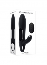 Черная насадка на пенис с вибрацией Nautilus - Zero Tolerance - в Батайске купить с доставкой