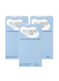 Набор из 3 упаковок ультратонких презервативов Pleasure Lab (по 12 шт.) - Pleasure Lab - купить с доставкой в Батайске