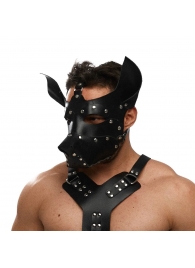 Черная кожаная маска «Собака» - Crazy Handmade - купить с доставкой в Батайске